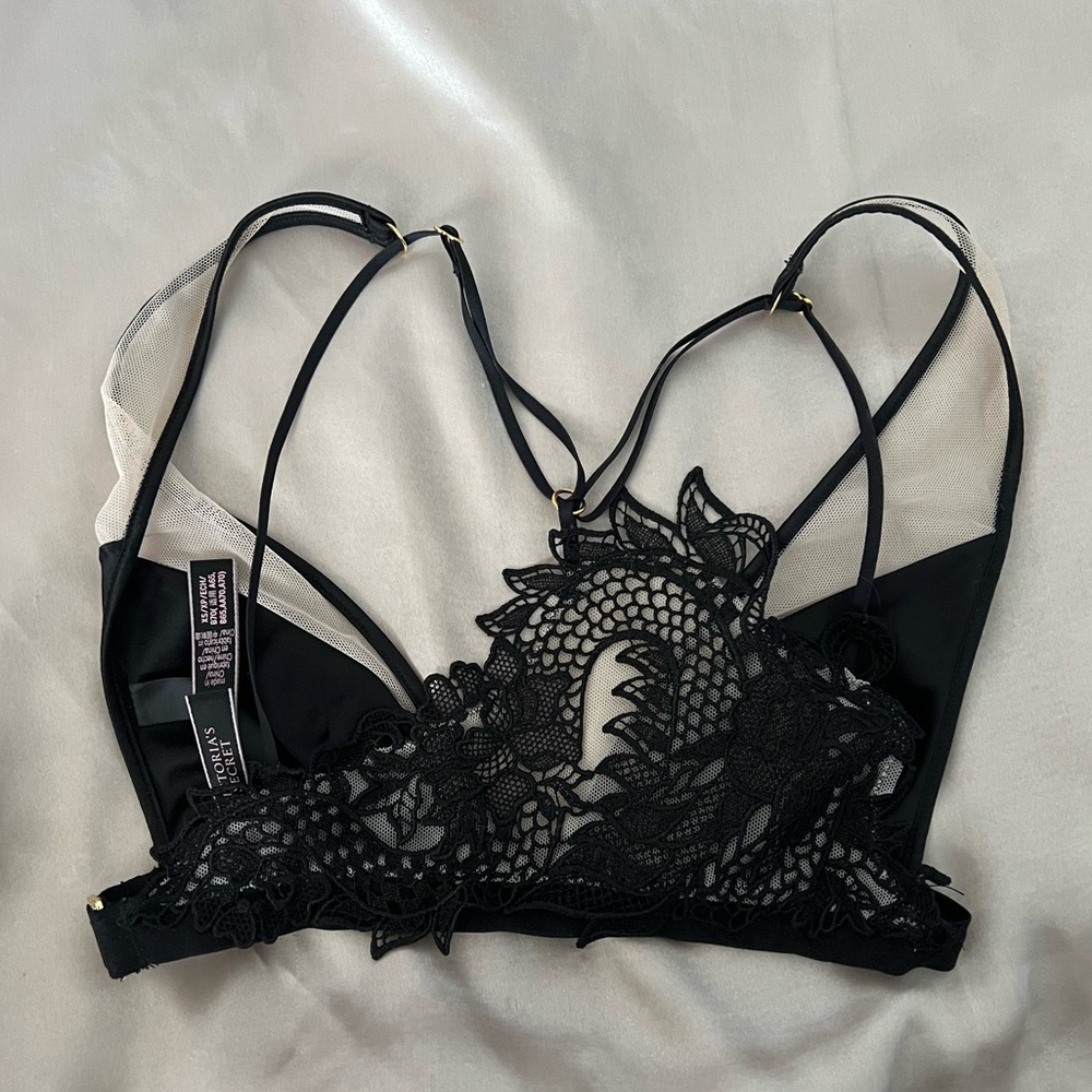 Victoria’s Secret satin and lace dragon back bralette
